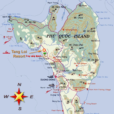 Karte von | map of Phu Quoc